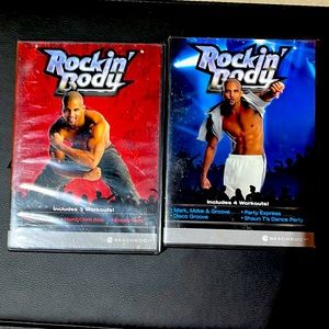 Rockin Body by Shaun T exercise DVDs.